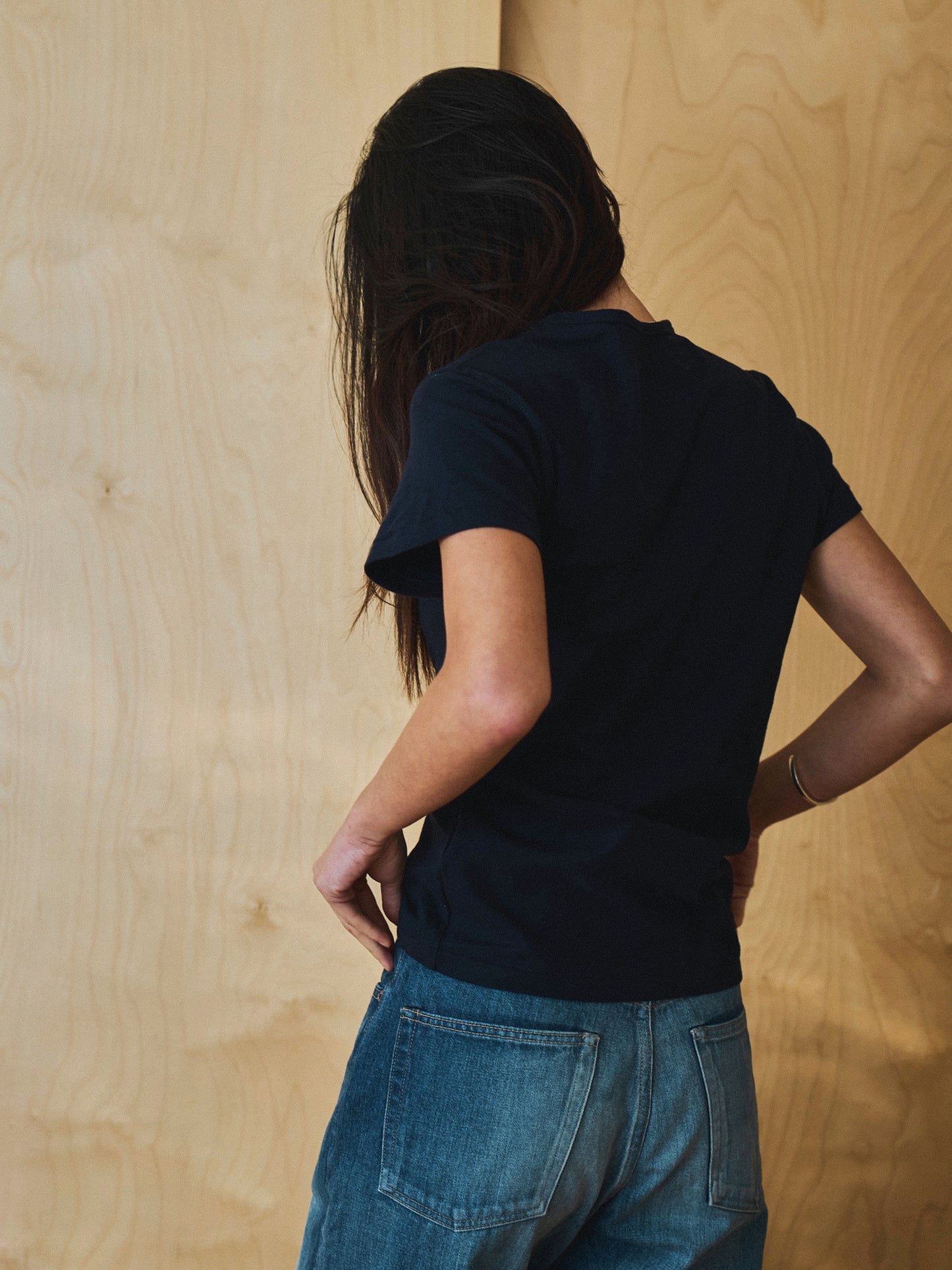 ALWAYS CREW NECK T-SHIRT [ Navy ]
