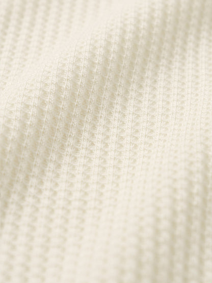 AIRY WAFFLE CARDIGAN [ Cream ]