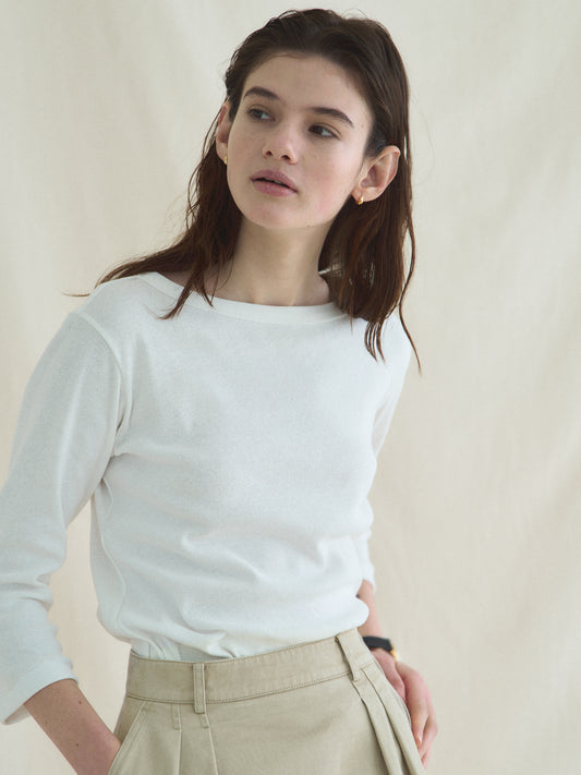 SOFTNESS 3/4 SLEEVE TEE [ White ] - 2nd Restock