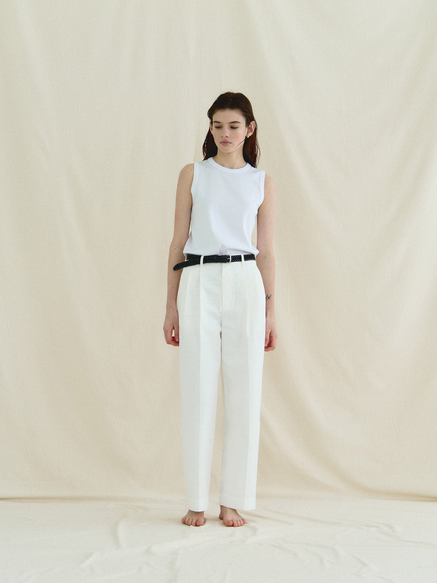 MICHELLE COTTON SLEEVELESS [ White ]