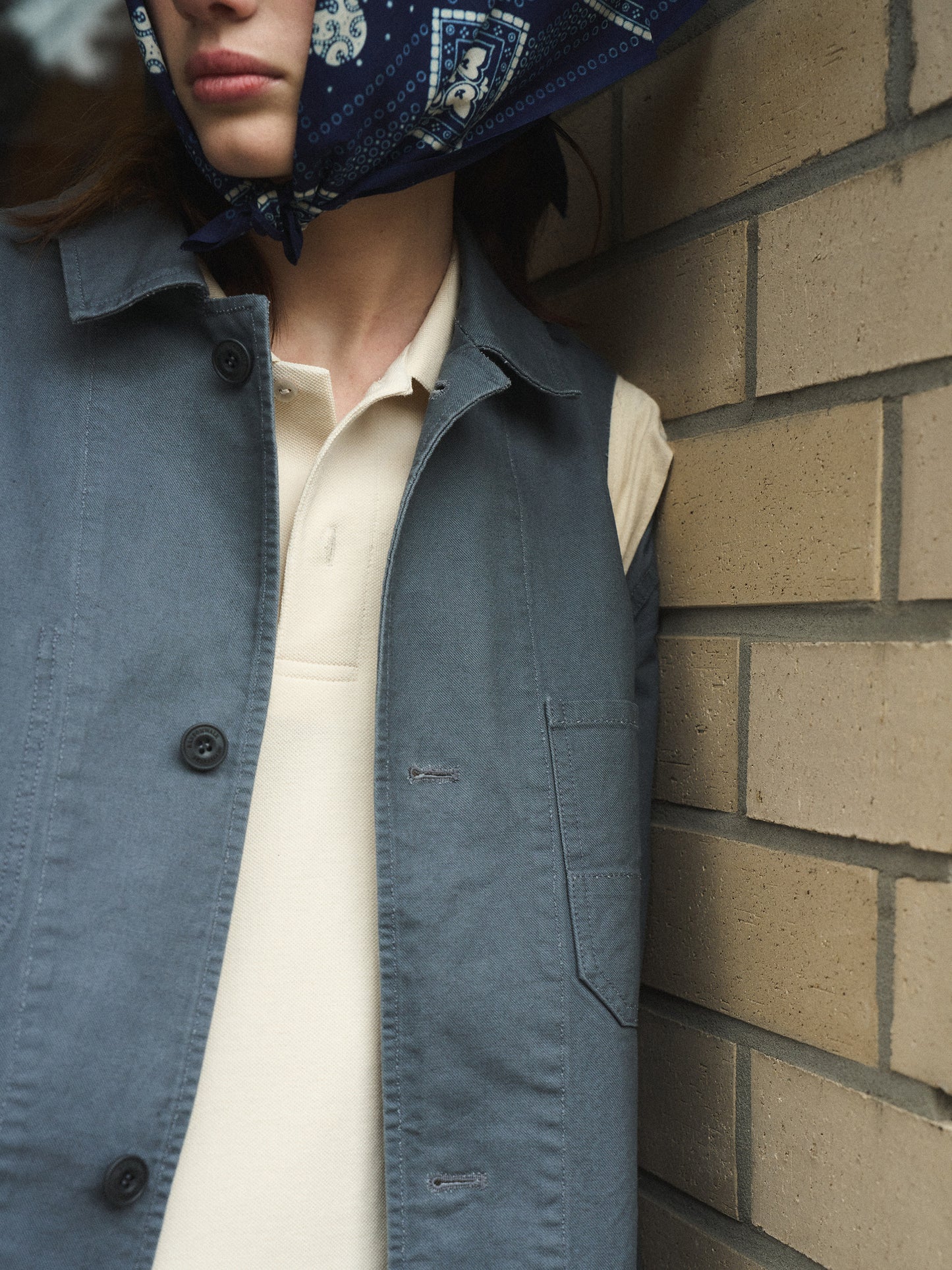 (-30%) ATELIER LONG JACKET [ Smokey Blue ]