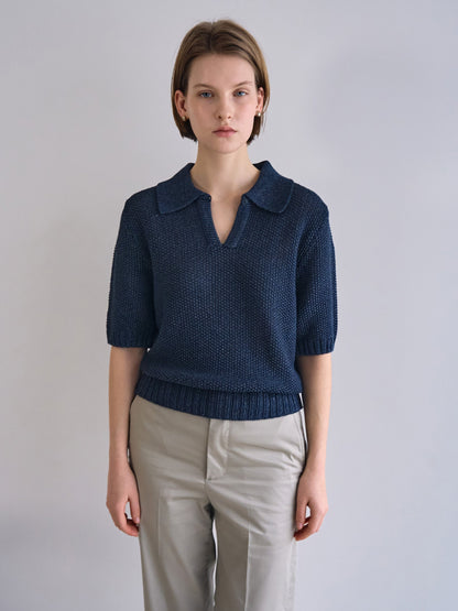 LOW GAUGE SKIPPER SWEATER New Season [ Indigo Navy ]