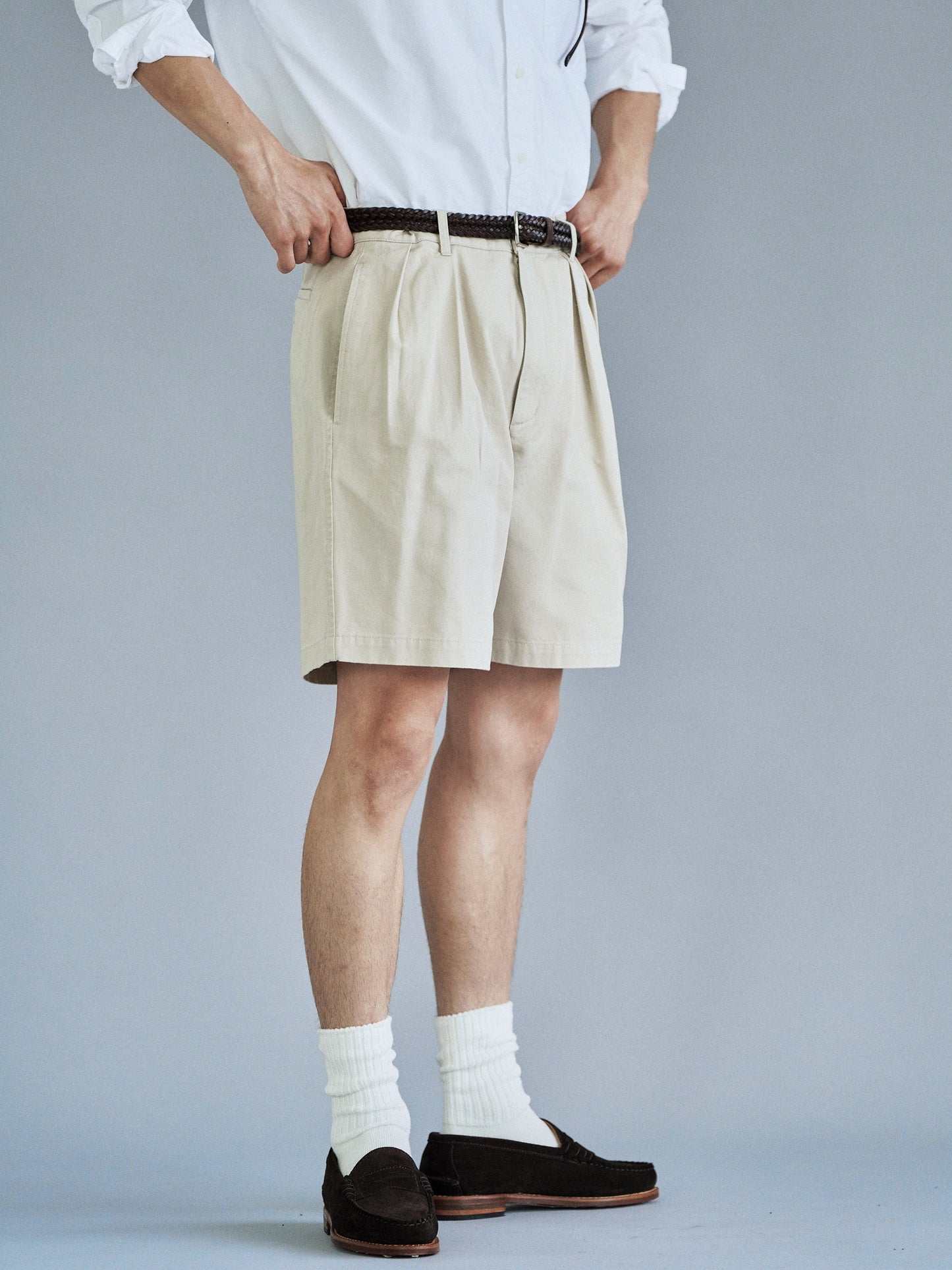 EASY FIT SHORTS [ Light Beige ]