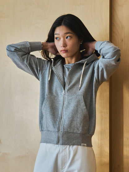 PARK FULL ZIP HOODIE [ Heather Grey ]
