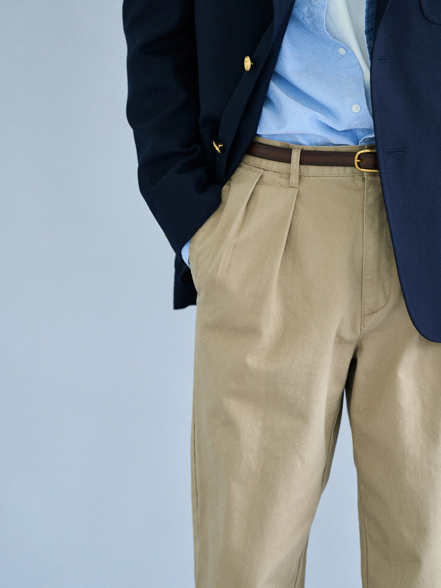 RELAXED TAPERED CHINO [ Beige ]