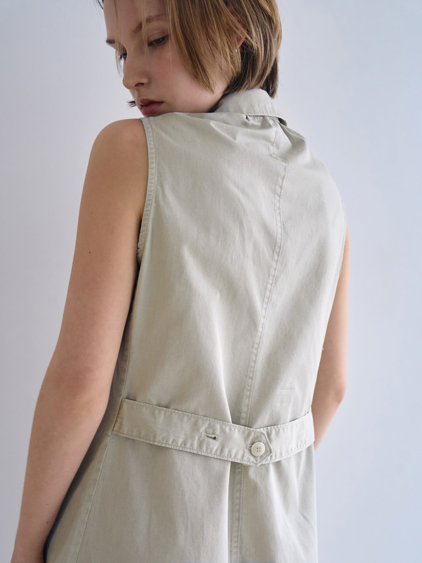 IRIS CHORE DRESS [ Greige ]
