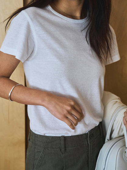ALWAYS CREW NECK T-SHIRT [ White ]