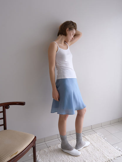 SCALLOPED TRIM SLEEVELESS [ White ]