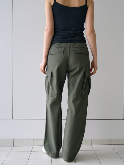 EASE WASHED CARGO PANTS [ Washed Khaki ]