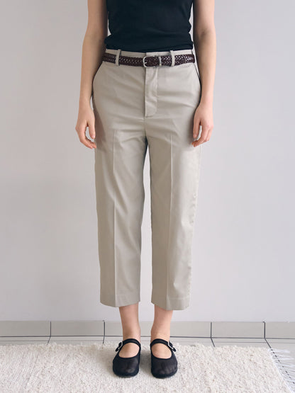 PATRICIA ANKLE PANTS [ Oyster Beige ]