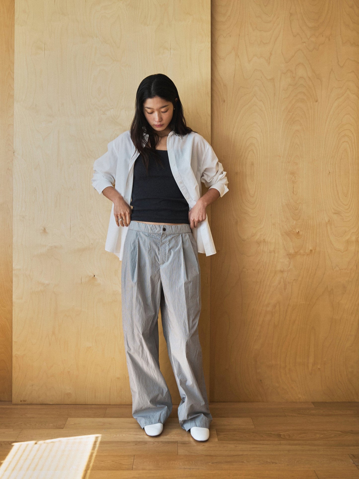 ROSA EASY COTTON PANTS [ Stripe ]