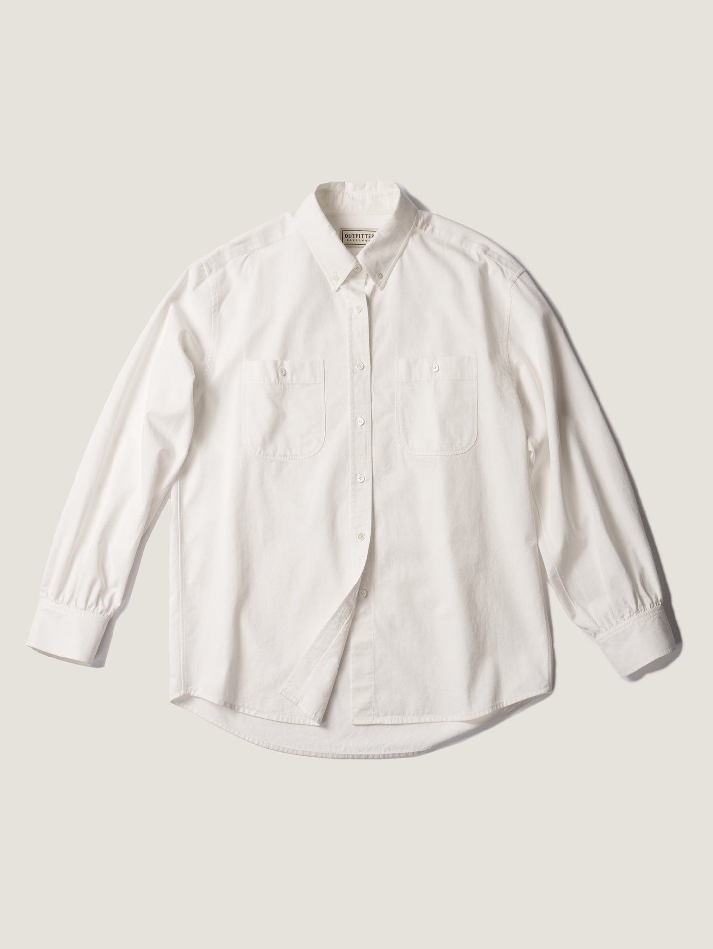 2 POCKET BUTTON DOWN SHIRT [ White Cotton ]