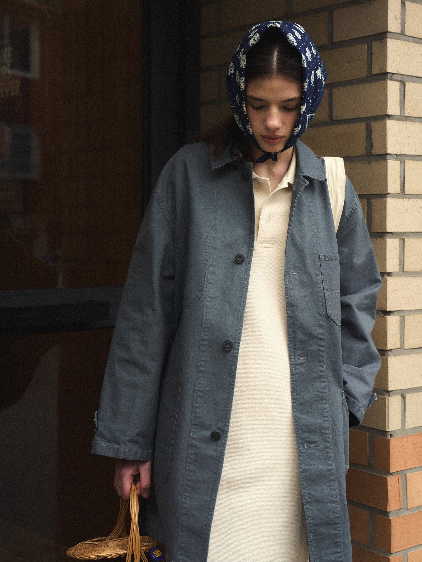 (-30%) COURT PIQUE COTTON DRESS [ Soft Cream ]