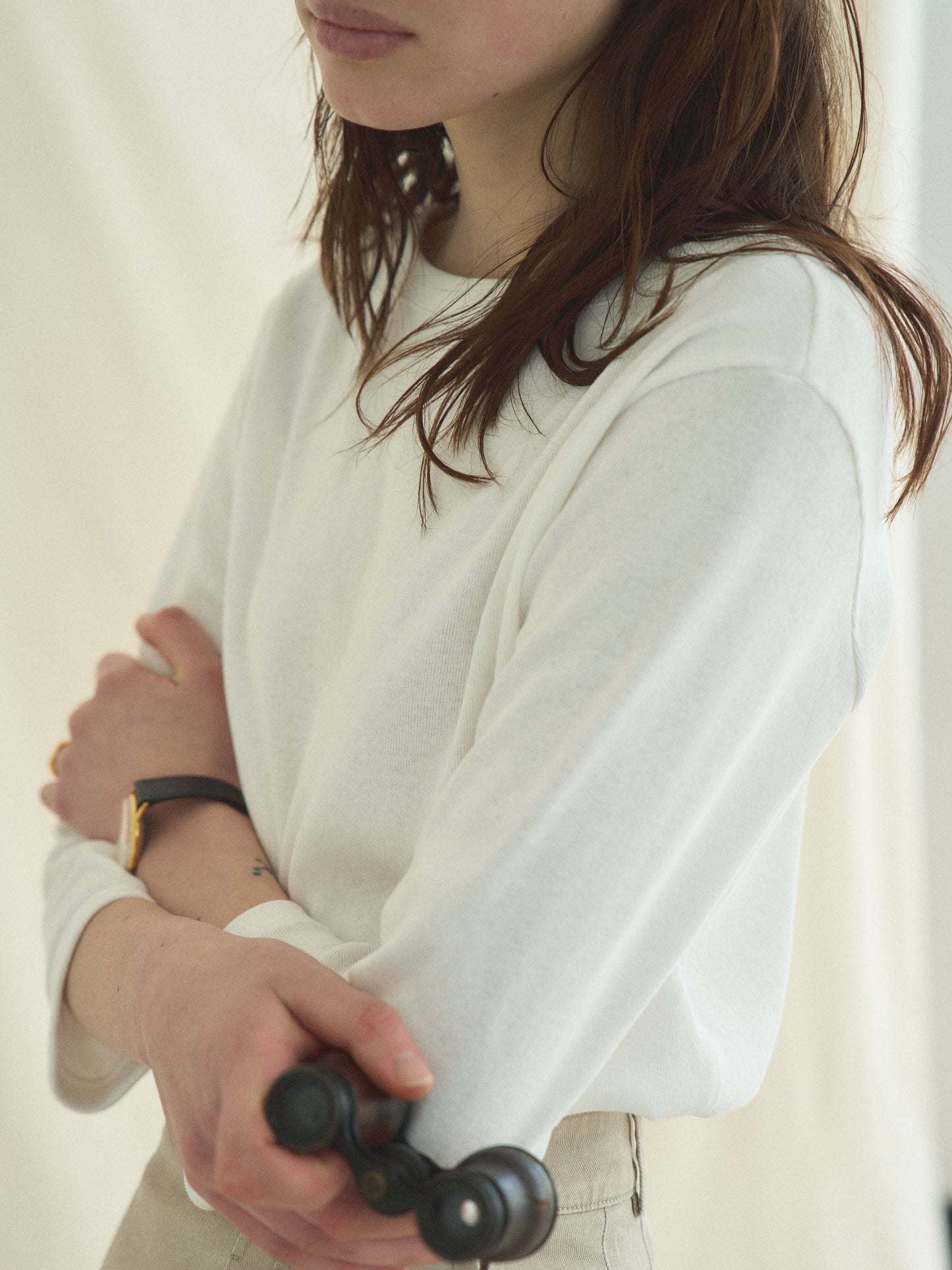 SOFTNESS 3/4 SLEEVE TEE [ White ] - 2nd Restock