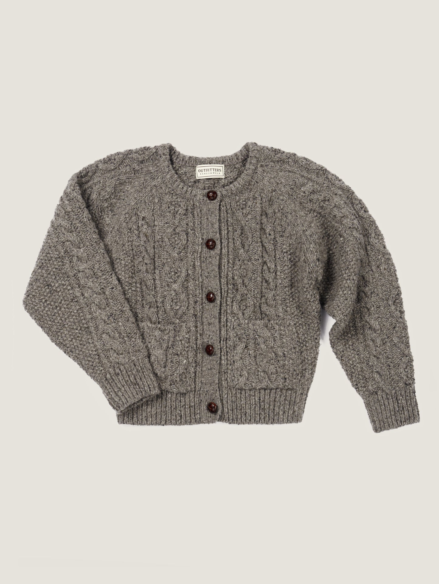 (-20%) CREAM TEA CABLE CARDIGAN [ Ash ]