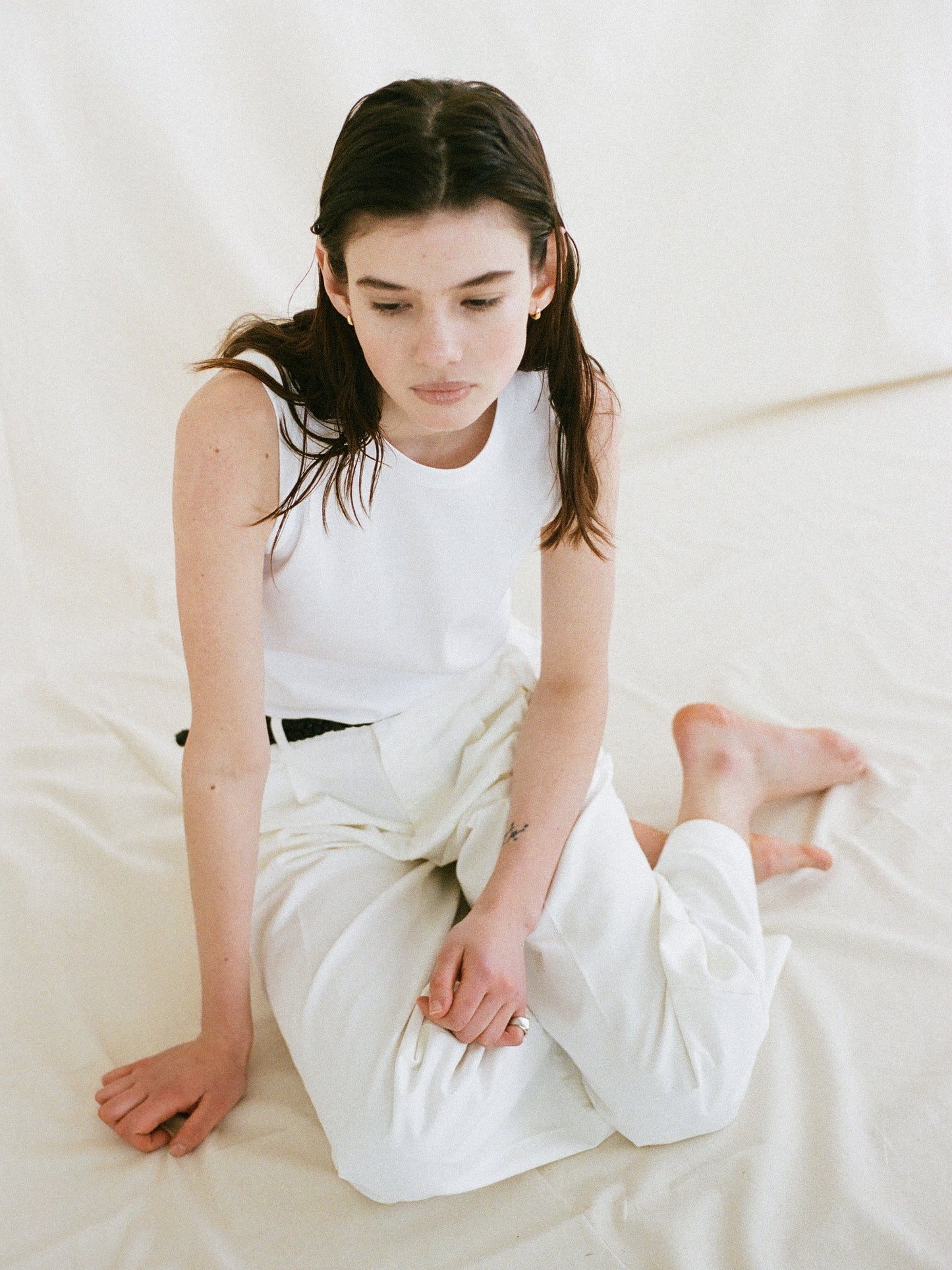 MICHELLE COTTON SLEEVELESS [ White ]