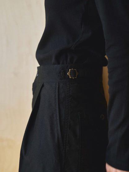 50's ITALIAN ARMY CHINO PANTS [ Rich Black ]