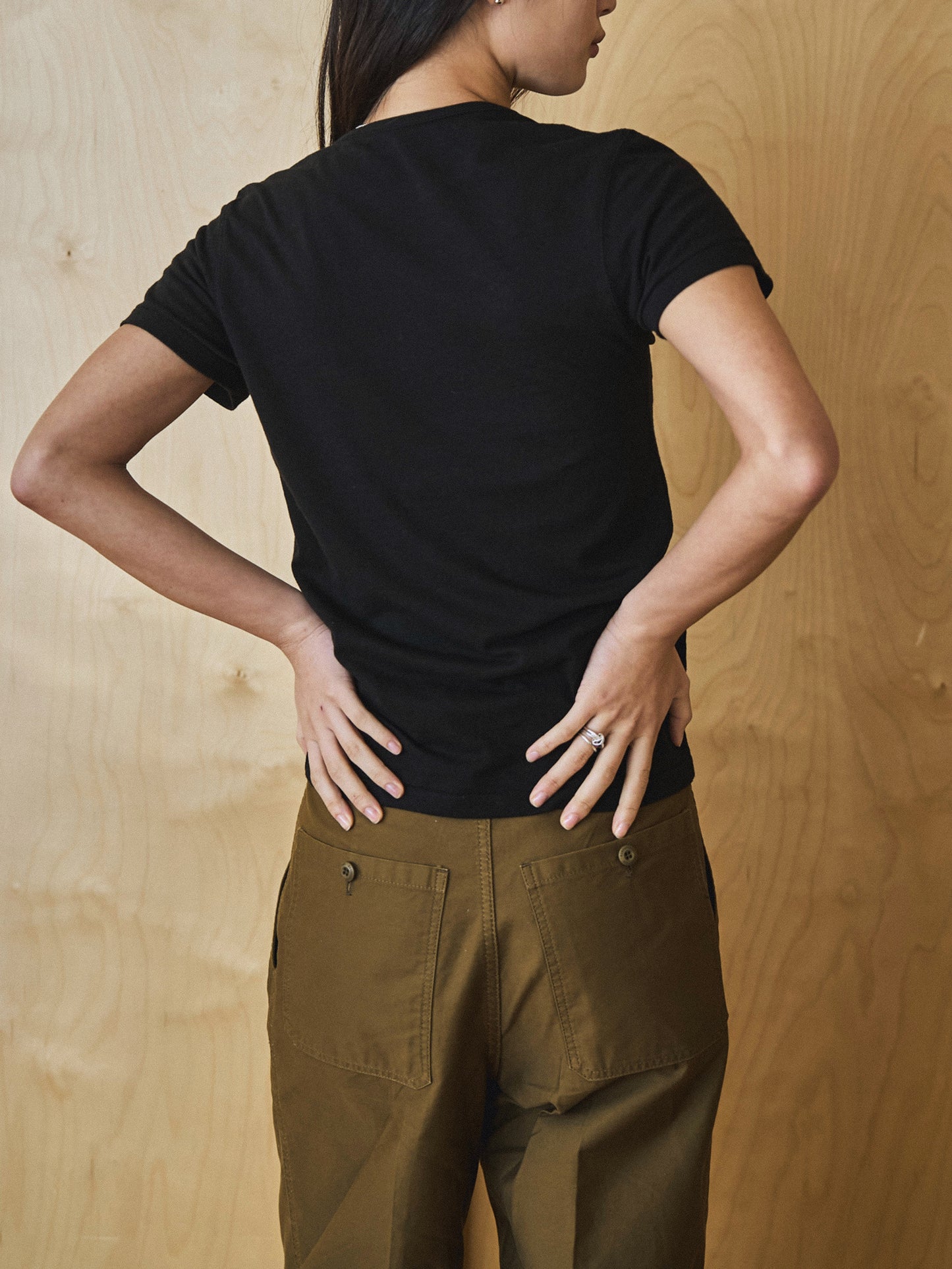 ALWAYS CREW NECK T-SHIRT [ Black ]