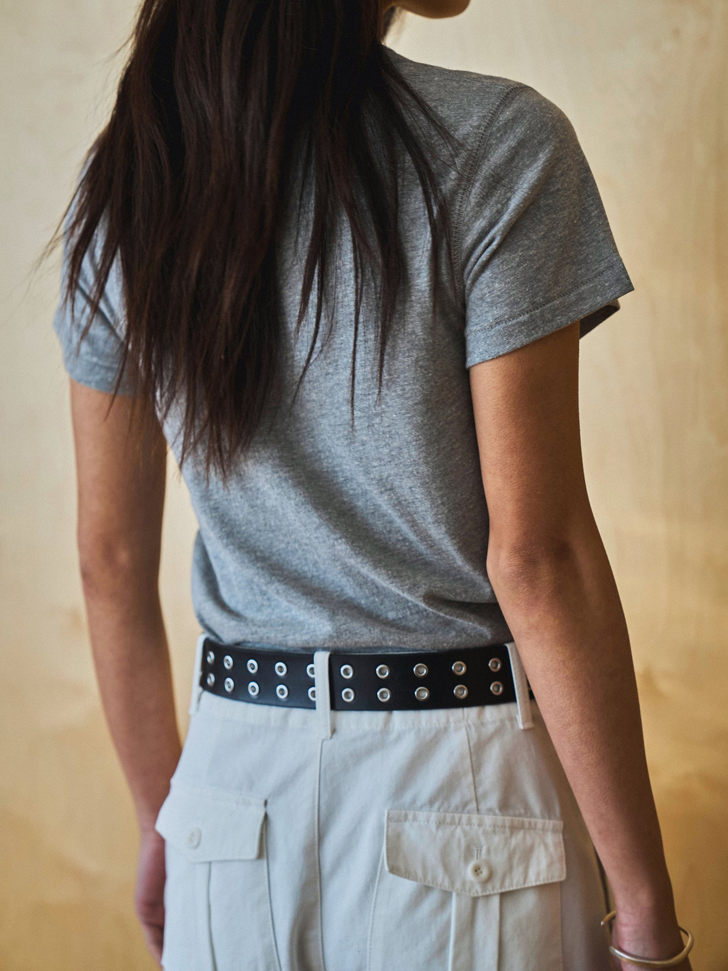ALWAYS CREW NECK T-SHIRT [ Melange Gray ]