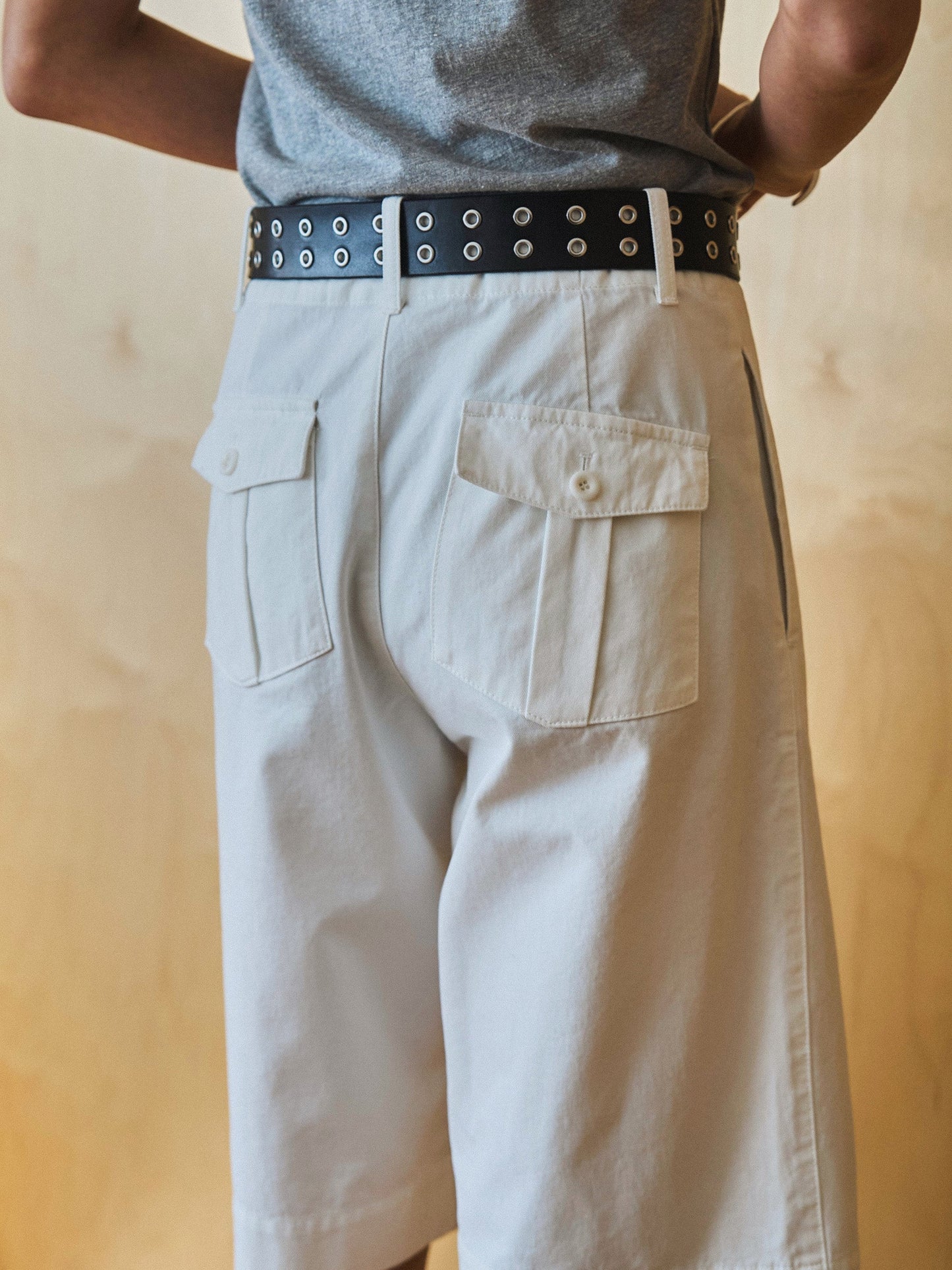 LENTO BERMUDA SHORTS [ Washed White ]