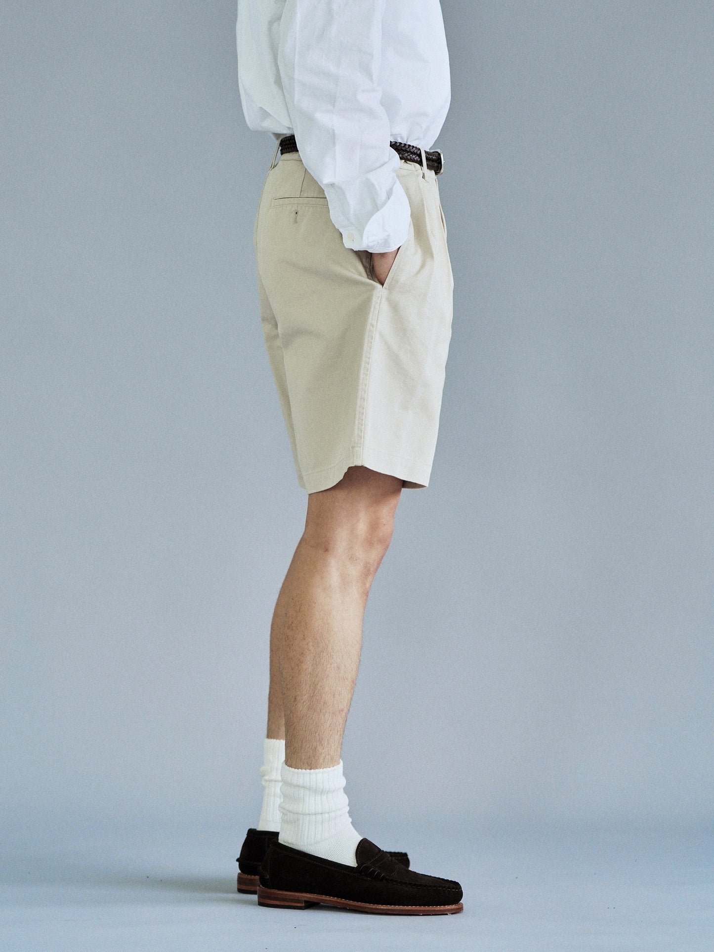 EASY FIT SHORTS [ Light Beige ]