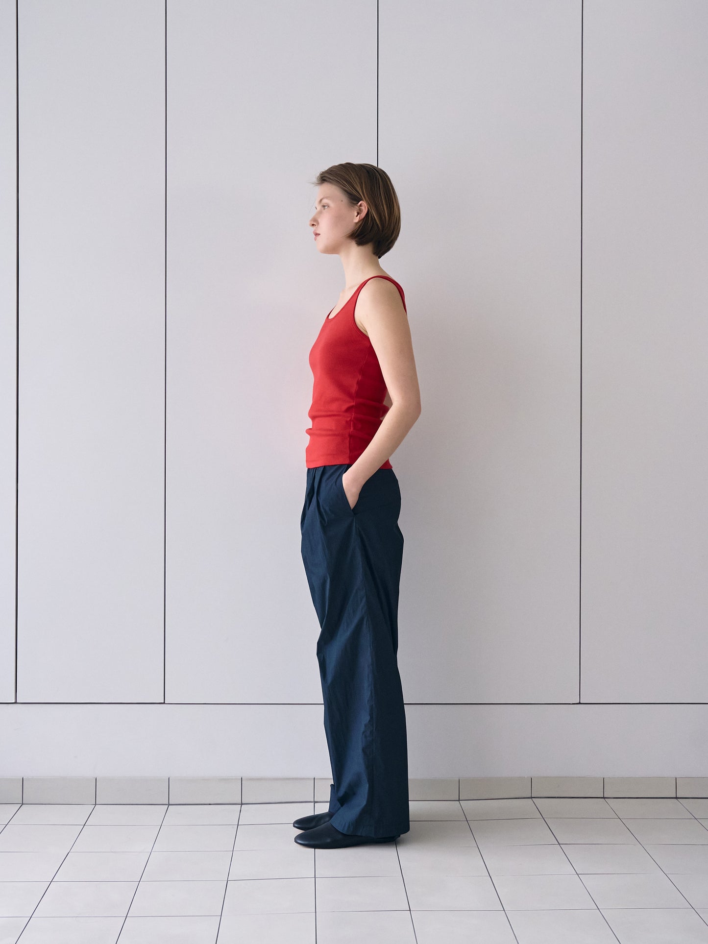 SOFT STRETCH SLEEVELESS [ Rouge ]
