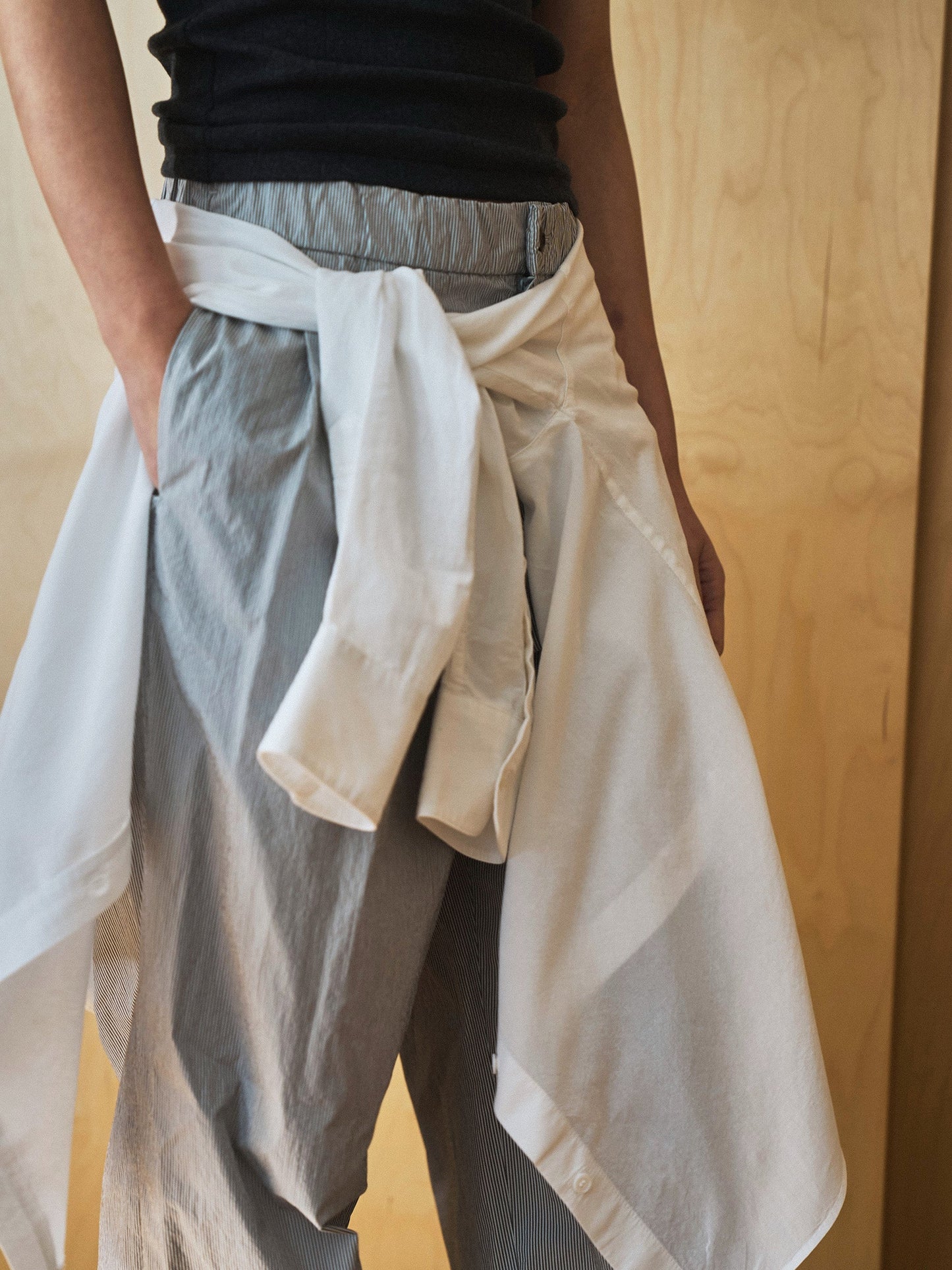 ROSA EASY COTTON PANTS [ Stripe ]