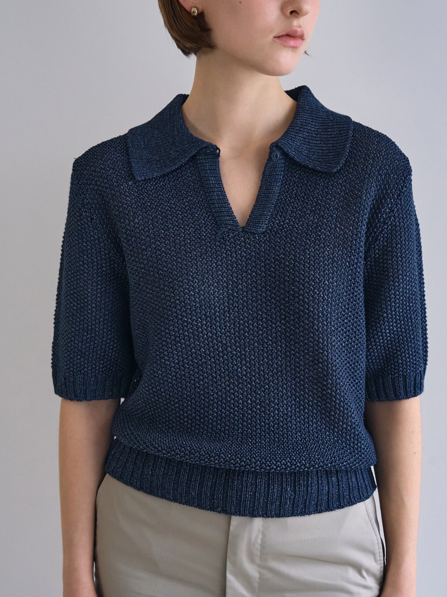 LOW GAUGE SKIPPER SWEATER New Season [ Indigo Navy ]