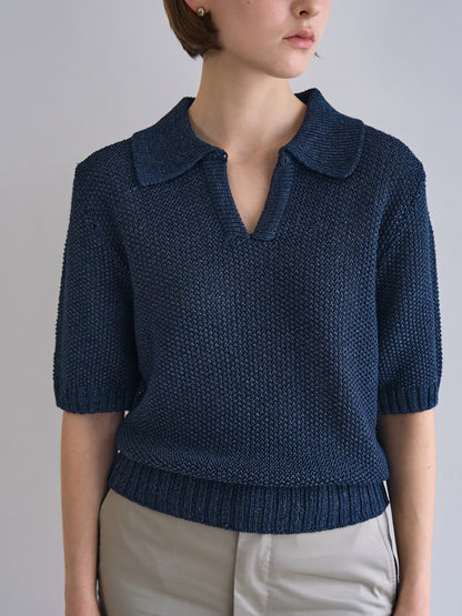 LOW GAUGE SKIPPER SWEATER New Season [ Indigo Navy ]