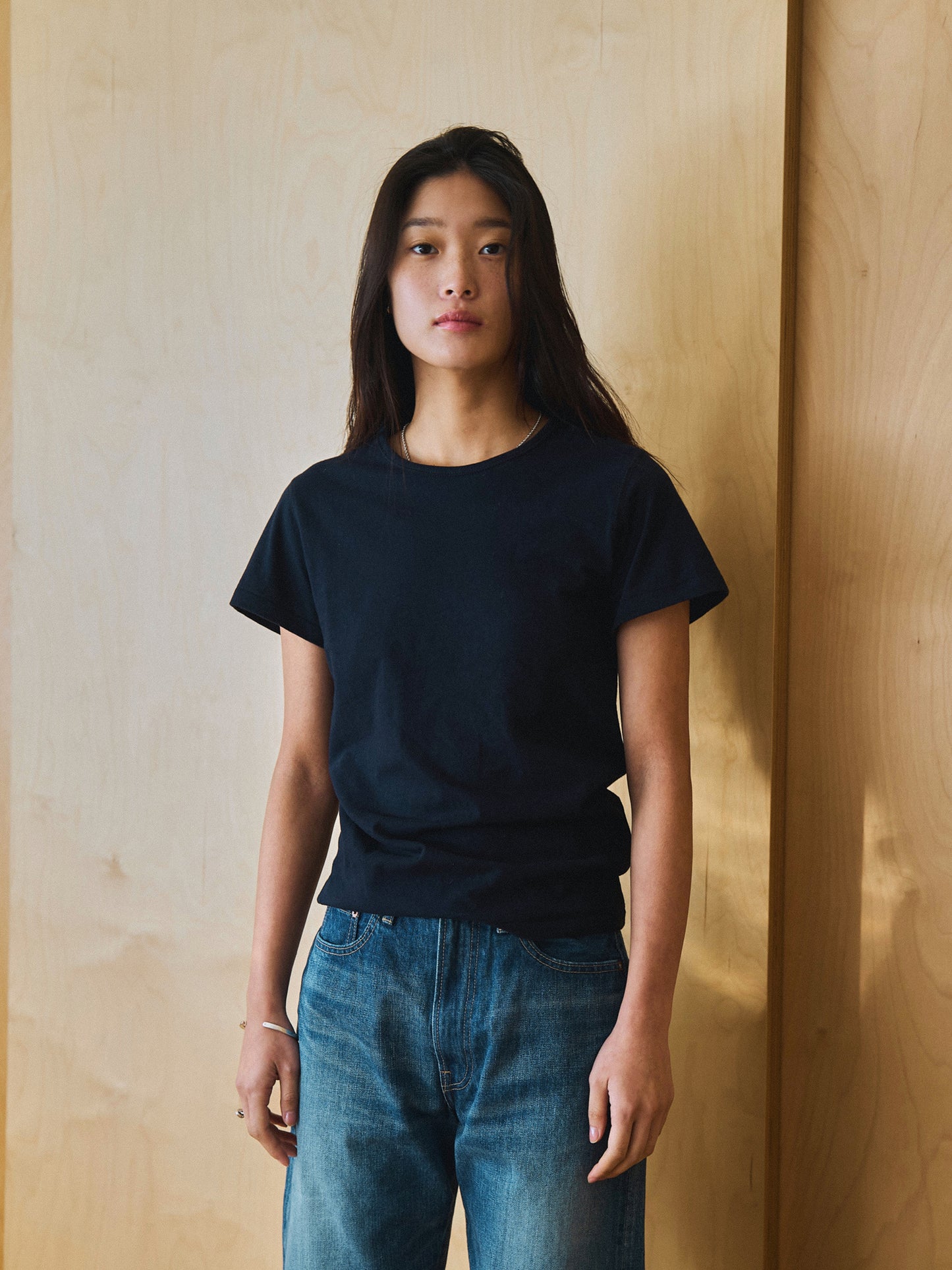 ALWAYS CREW NECK T-SHIRT [ Navy ]