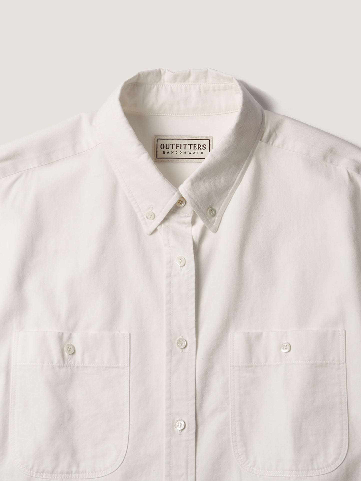 2 POCKET BUTTON DOWN SHIRT [ White Cotton ]