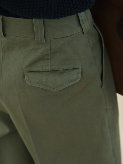 50's AMERICAN CHINO SHORTS [ Military Khaki ]