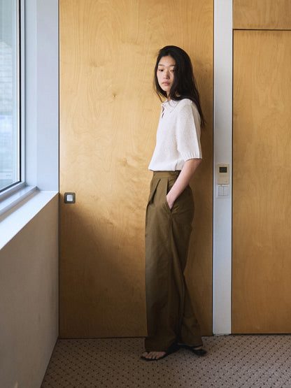 LOW GAUGE SKIPPER SWEATER New Season [ Soft Cream ]
