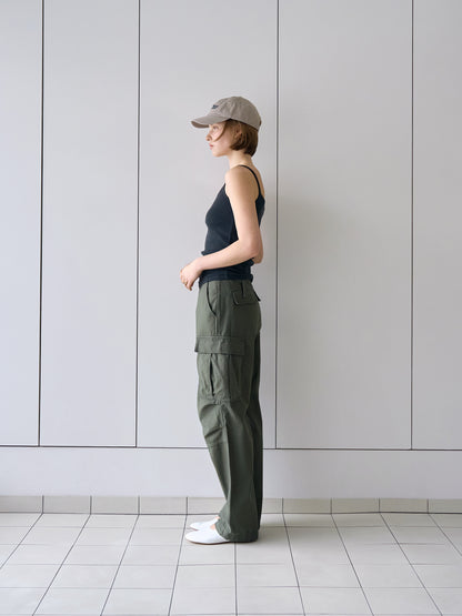 EASE WASHED CARGO PANTS [ Washed Khaki ]