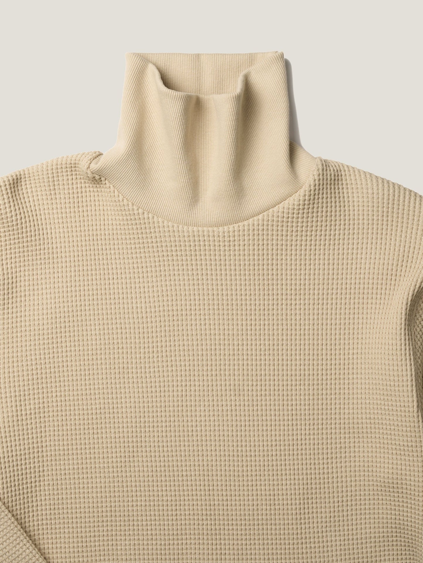 SALLY'S WAFFLE TURTLE TEE [ Biscuit Beige ] New Season