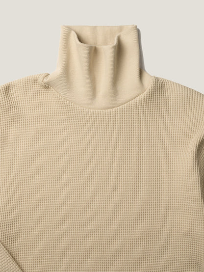 SALLY'S WAFFLE TURTLE TEE [ Biscuit Beige ] New Season
