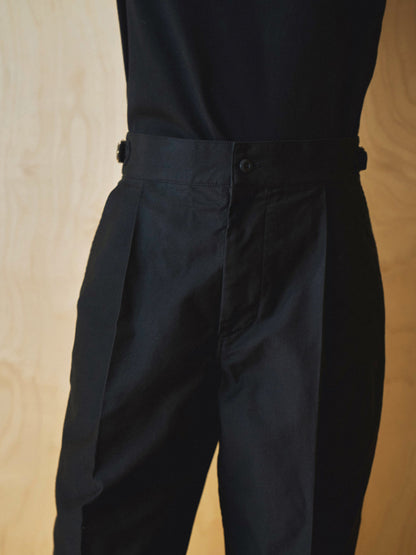 50's ITALIAN ARMY CHINO PANTS [ Rich Black ]