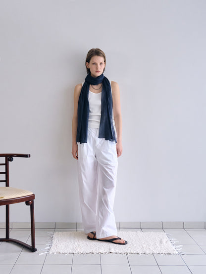 ROSA EASY COTTON PANTS [ White ]