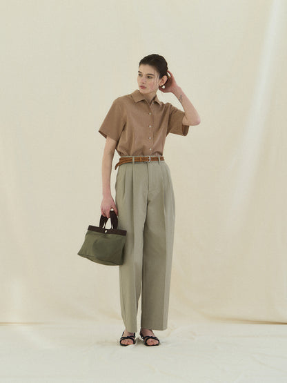 (-30%) ARIZONA CHECK SHIRT [ Brick Beige ] Organic Cotton