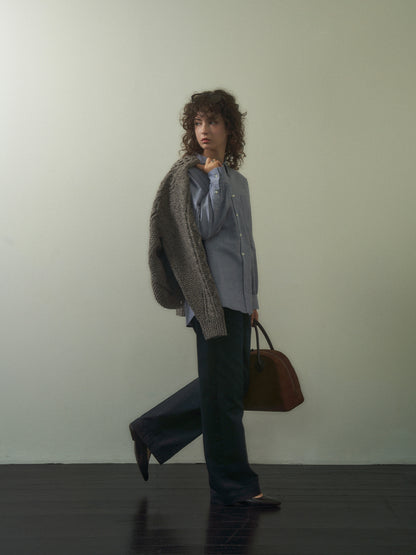 2 POCKET BUTTON DOWN SHIRT [ Navy Oxford ]