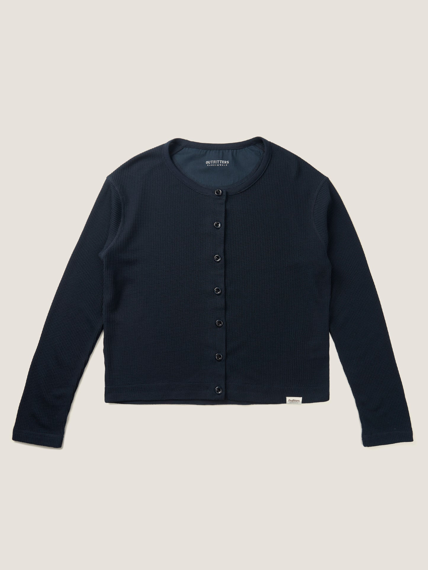 AIRY WAFFLE CARDIGAN [ Deep Navy ]