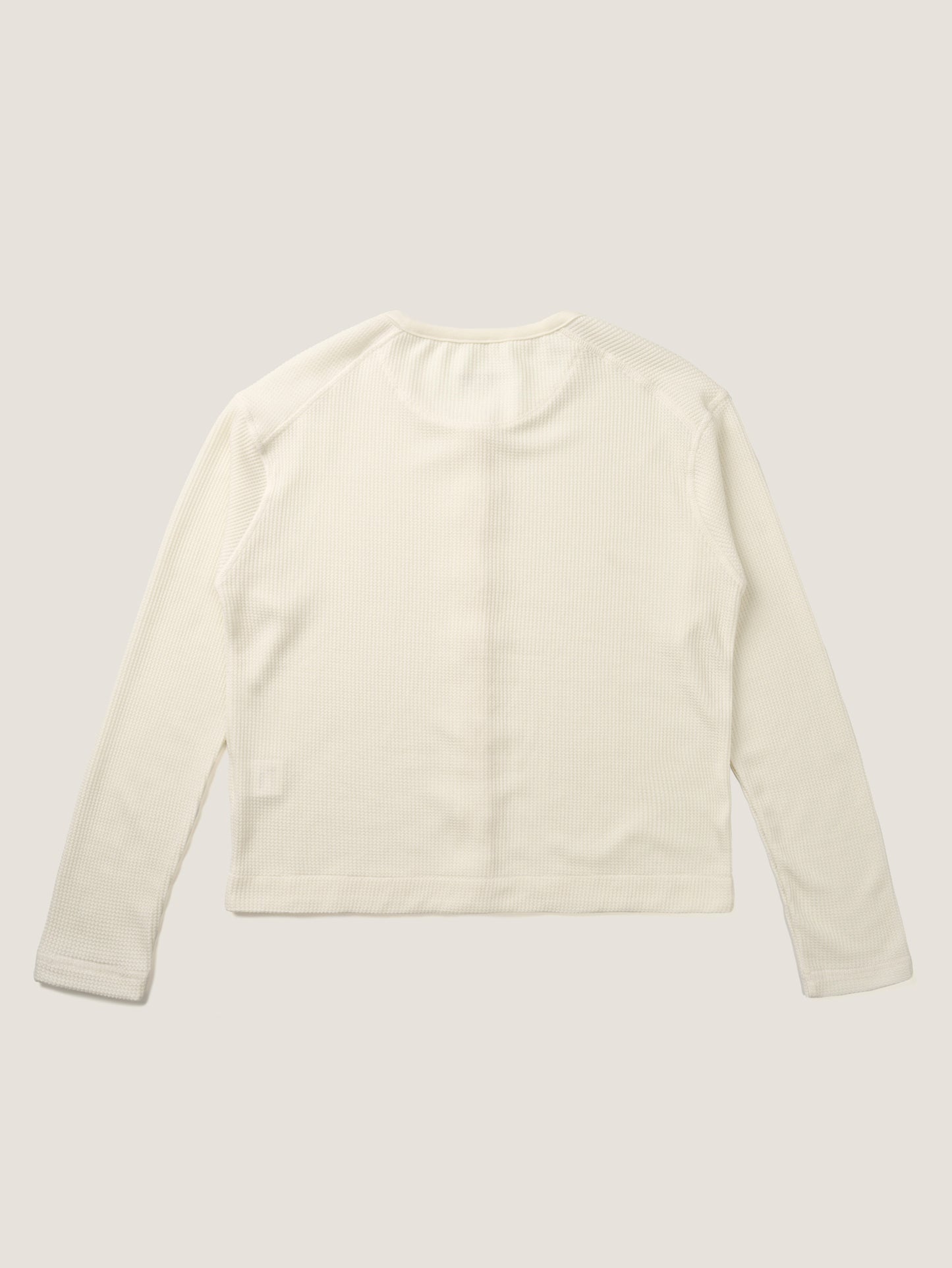 AIRY WAFFLE CARDIGAN [ Cream ]