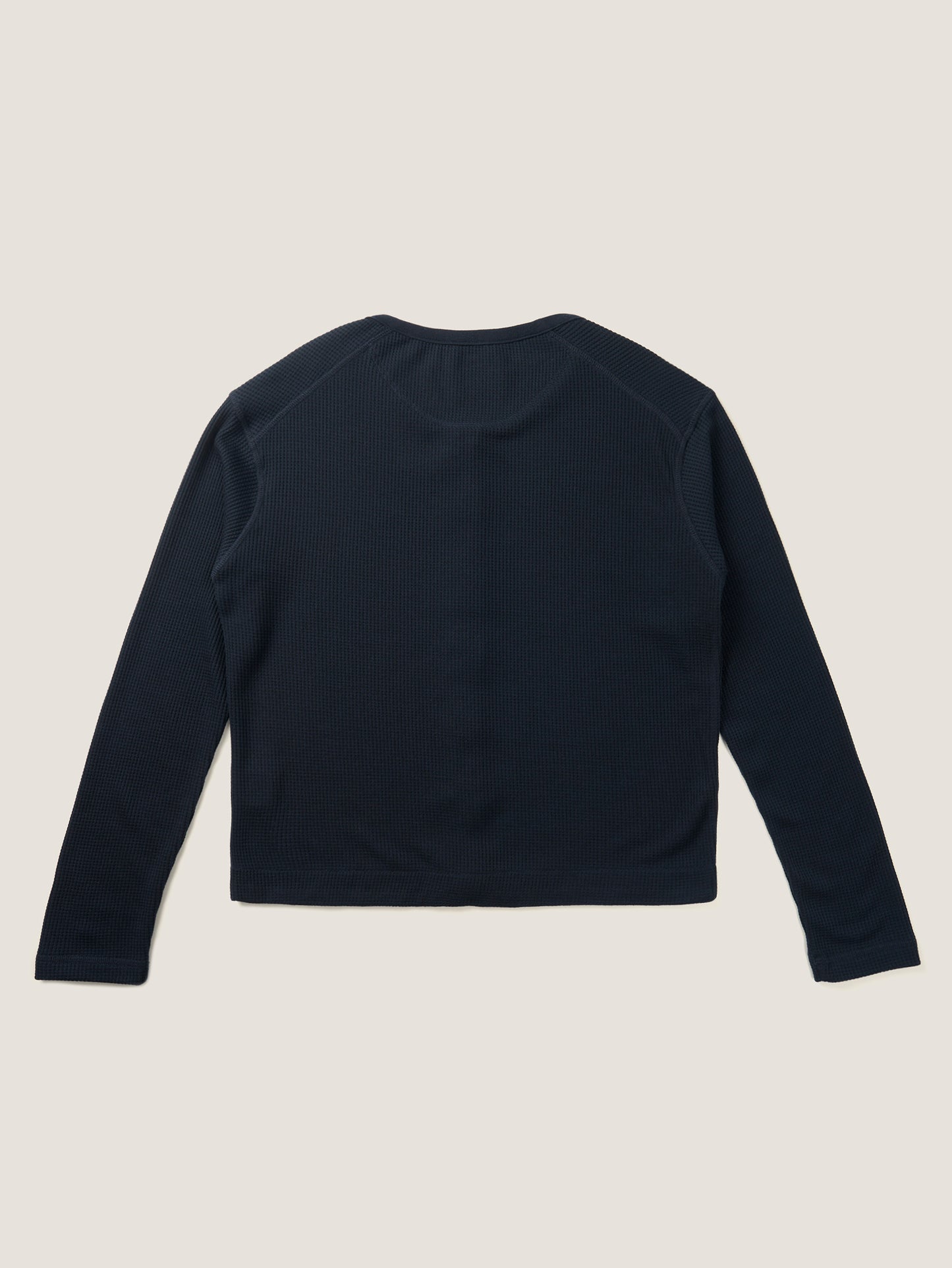 AIRY WAFFLE CARDIGAN [ Deep Navy ]