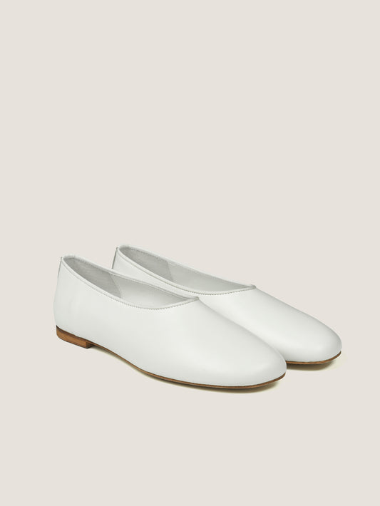GRACE OPERA FLATS [ Clean White ] Italian Leather