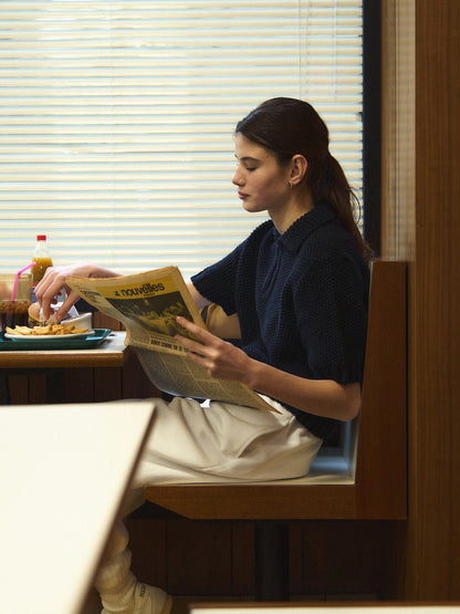 (-30%) LOW GAUGE SKIPPER SWEATER [ Classic Navy ]