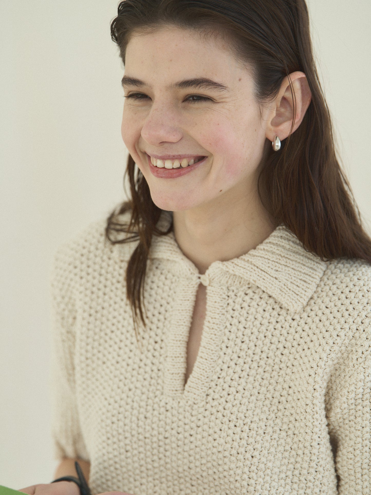 LOW GAUGE SKIPPER SWEATER [ Neutral Cream ]