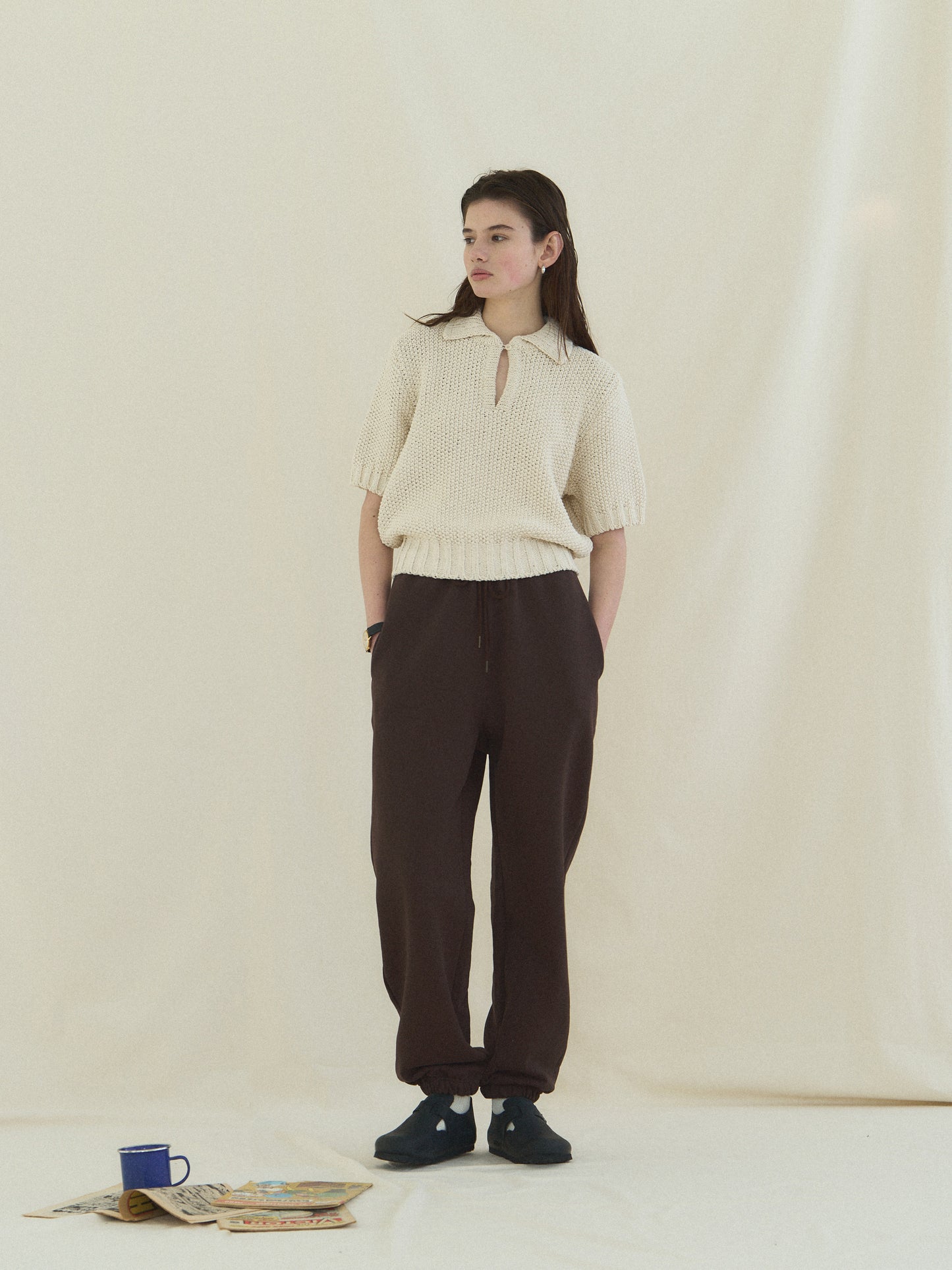 LOW GAUGE SKIPPER SWEATER [ Neutral Cream ]