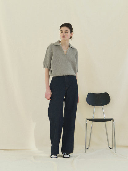 (-30%) LOW GAUGE SKIPPER SWEATER [ Pure Gray ]