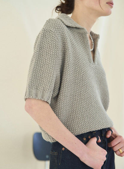 (-30%) LOW GAUGE SKIPPER SWEATER [ Pure Gray ]