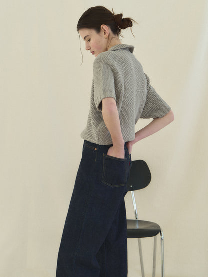 (-30%) LOW GAUGE SKIPPER SWEATER [ Pure Gray ]